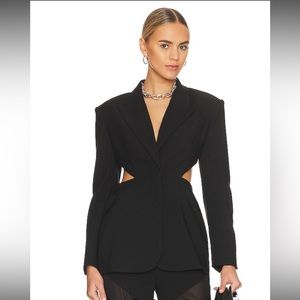 Ronny Kobo Lola black blazer with a cutout back